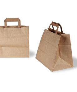 Brown Wide Base Carrier Bag