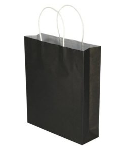 LARGE BLACK PAPER CARRIER BAG X 150