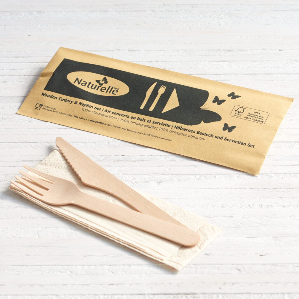 In Wooden Cutlery Set Robert Mccabe Packaging Ltd