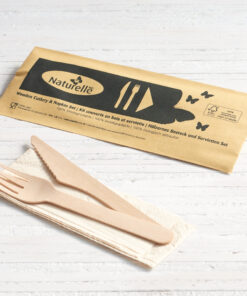 3 in 1 wooden cutlery set