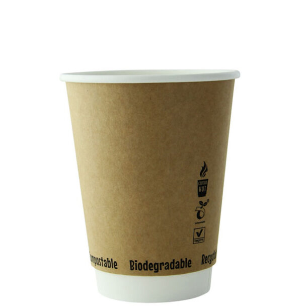 8oz Compostable Brown Coffee Cup