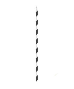 black stripe compostable smoothie straws