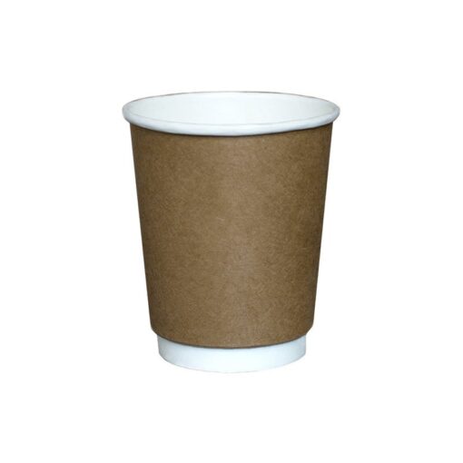 12oz brown double wall coffee cup