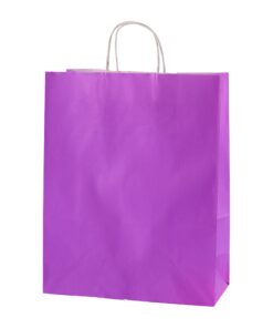 purple paper carrier bag 32x12x40cm