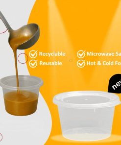 8OZ FUSION MICROWAVEABLE SAUCE POT & LID X 225