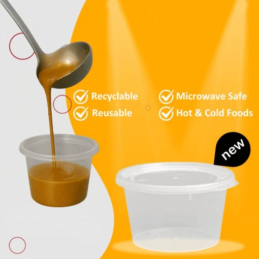8OZ FUSION MICROWAVEABLE SAUCE POT & LID X 225