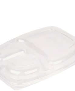 Lid for 34oz Black 3 Compartment Microwaveable Container X 320